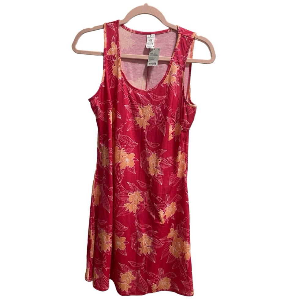 West Loop‎ Tank Dress Women's Pink Floral Print Polyester Blend sz. Medium NWT